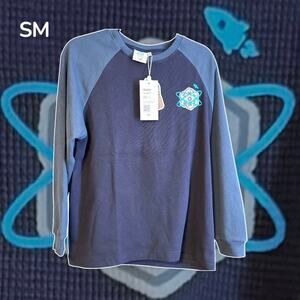 •NWT• Snowday Waffle Grid Patchwork Off-Shoulder Long Sleeve Thermal • Small